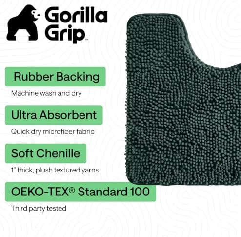 GORILLA GRIP Chenille Bath Rug Mat - Image 3