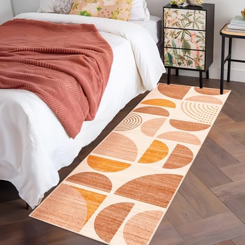 MUJOO Boho Runner Rug Washable, 2x6 Area Rugs Non Slip Modern Abstract - Image 3