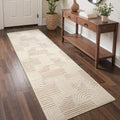 GENIMO Soft 2'6"x8' Runner Rug Non Slip Hallway, Washable 3D High Low Pile by GENIMO