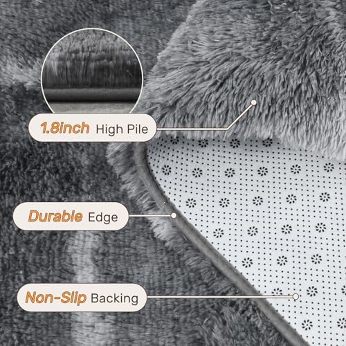 Area Rugs for Living Room 8x10 Feet, Soft Fluffy Shagg Plush Bedroom Rug - Image 5