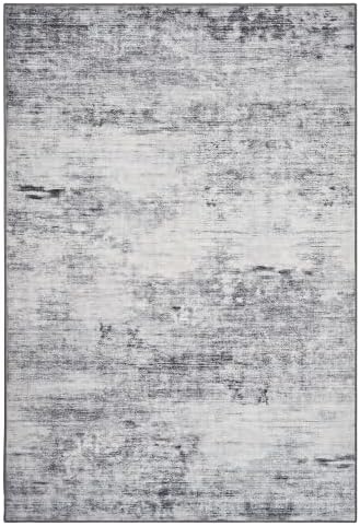 Toneed Washable 5x7 Grey Area Rug - Image 2