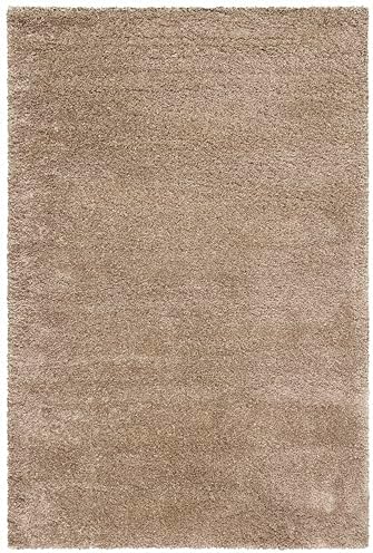 SAFAVIEH Milan Shag Collection 4' x 6' Dark Beige SG180 Solid Non-Shedding - Image 2