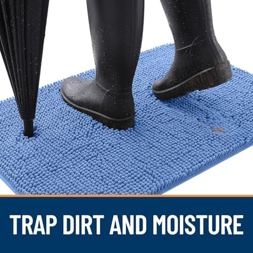 OLANLY Dog Door Mat for Muddy Paws 44x32, Super Absorbent Chenille Mud Mat - Image 2