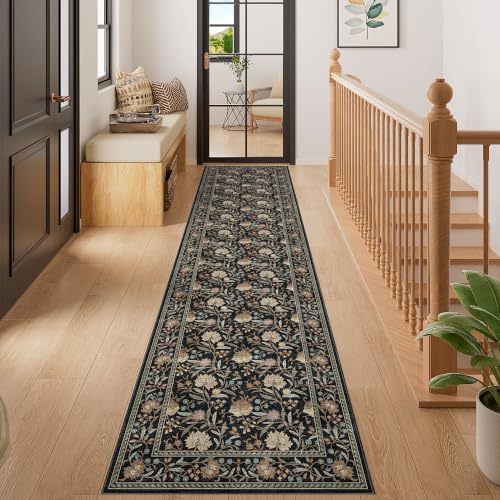 DUKINO 2x8 Runner Rug, Washable Vintage Floral Kitchen Rugs - Image 5