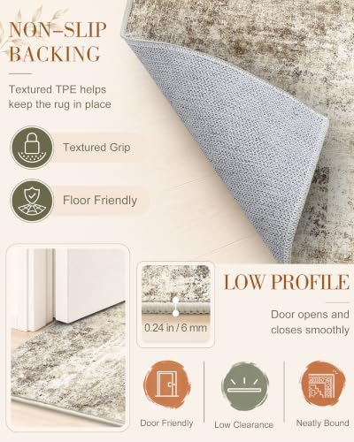 OLANLY 3x6 Washable Runner Rug, Soft Non Slip Carpet - Image 7