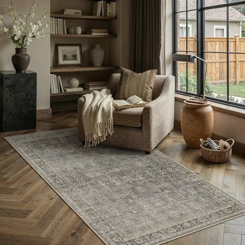 HUGEAR Moss Green 4x6 Washable Area Rugs - Image 2