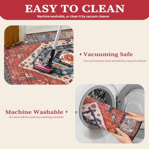 SERISSA 8x10 Washable Non Slip Boho Area Rug - Image 4