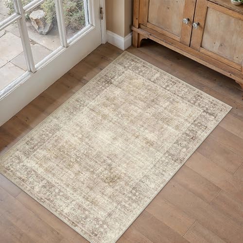 HUGEAR Beige 2x3 Neutral Area Rugs - Image 2