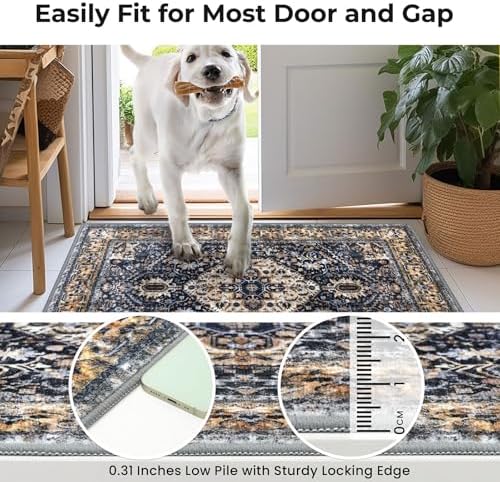 KOZYFLY Boho Area Rug 9x12 Ft Thin Rugs - Image 6