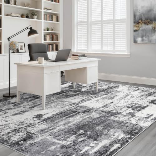 LOONGRUG 10x14 Area Rugs Washable Neutral Living Room Rug Black White - Image 7