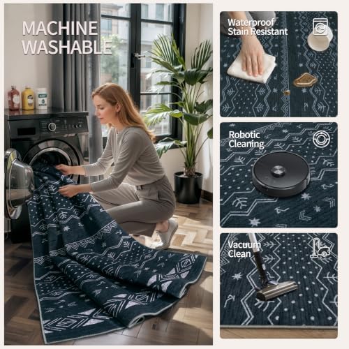 SERISSA 2x10 Washable Non-Slip Boho Runner Rug - Image 3