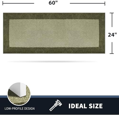 PURRUGS Hallway Runner Rug, Budding Green & Sage Green - Image 2