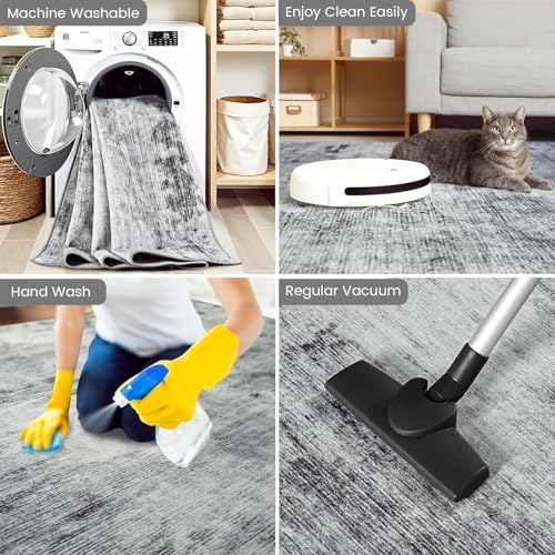 Toneed Washable 2x3 Grey Area Rug - Image 6