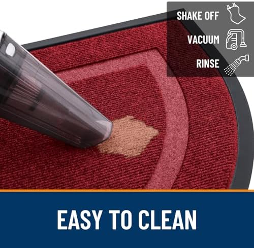OLANLY Half Circle Front Door Mat Outside 35x23 All-Season Rubber Doormat - Image 6