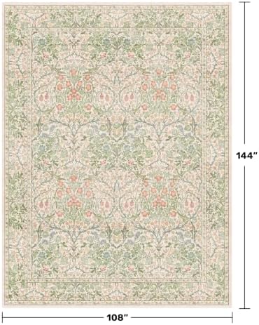 Washable Light Green Rug for Bedroom - Image 2