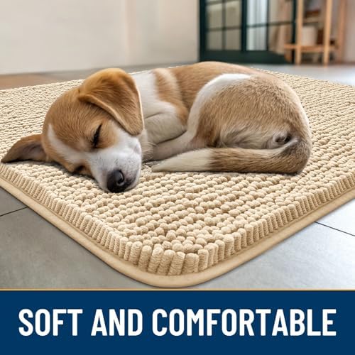 Smiry Dog Door Mat for Muddy Paws 24x16, Absorbs Moisture and Dirt Doormat - Image 2