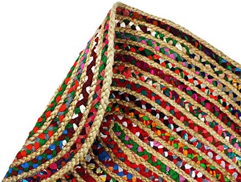 COTTON CRAFT Jute Chindi Braid Rag Rug - Image 5