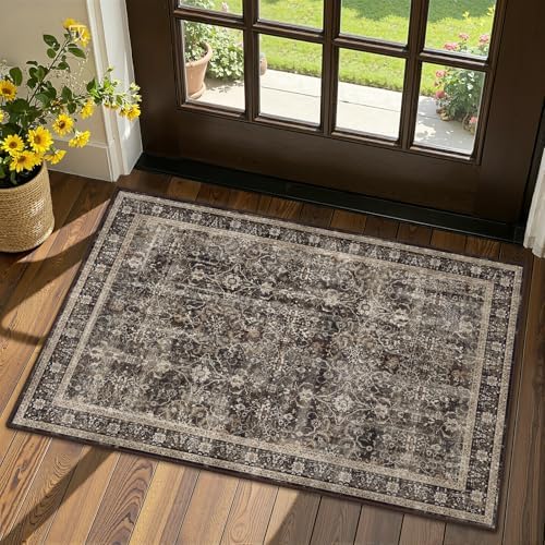 Washable Small Door Rug 2'x3', Vintage MCM by Jainmy