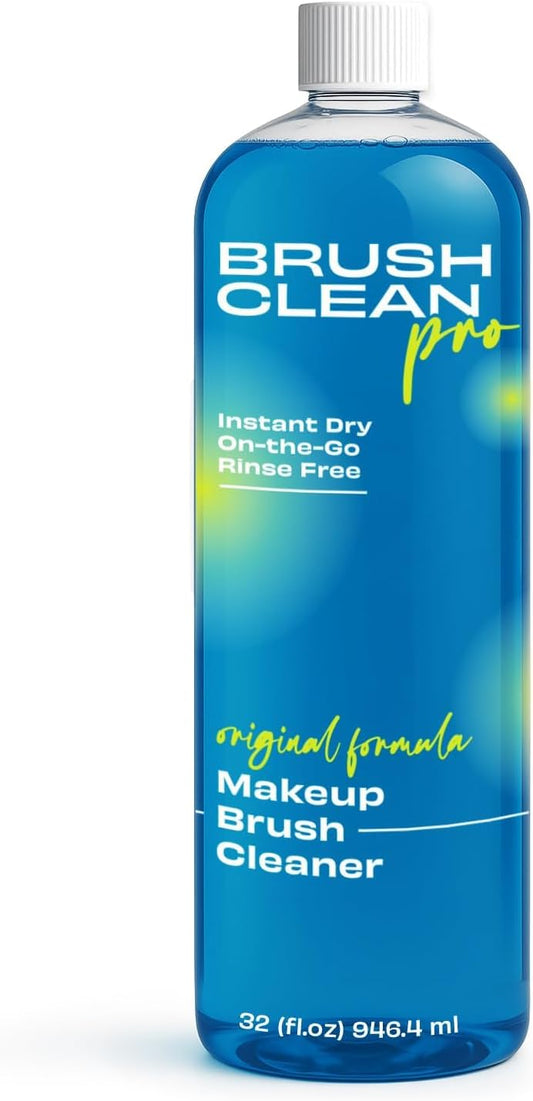 Original Makeup Brush Cleaner - Professional Cleanser for Makeup Brushes - Quick-Drying, Rinse-Free Formula - Removes Stubborn Waterproof Make Up, 32 oz