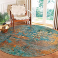 Lahome Modern Abstract 6ft Round Rug by Lahome