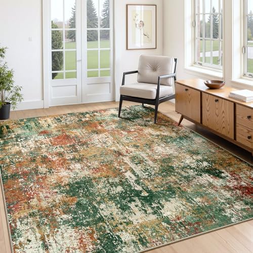 RELEANY Washable 4'x6' Abstract Area Rug by RELEANY