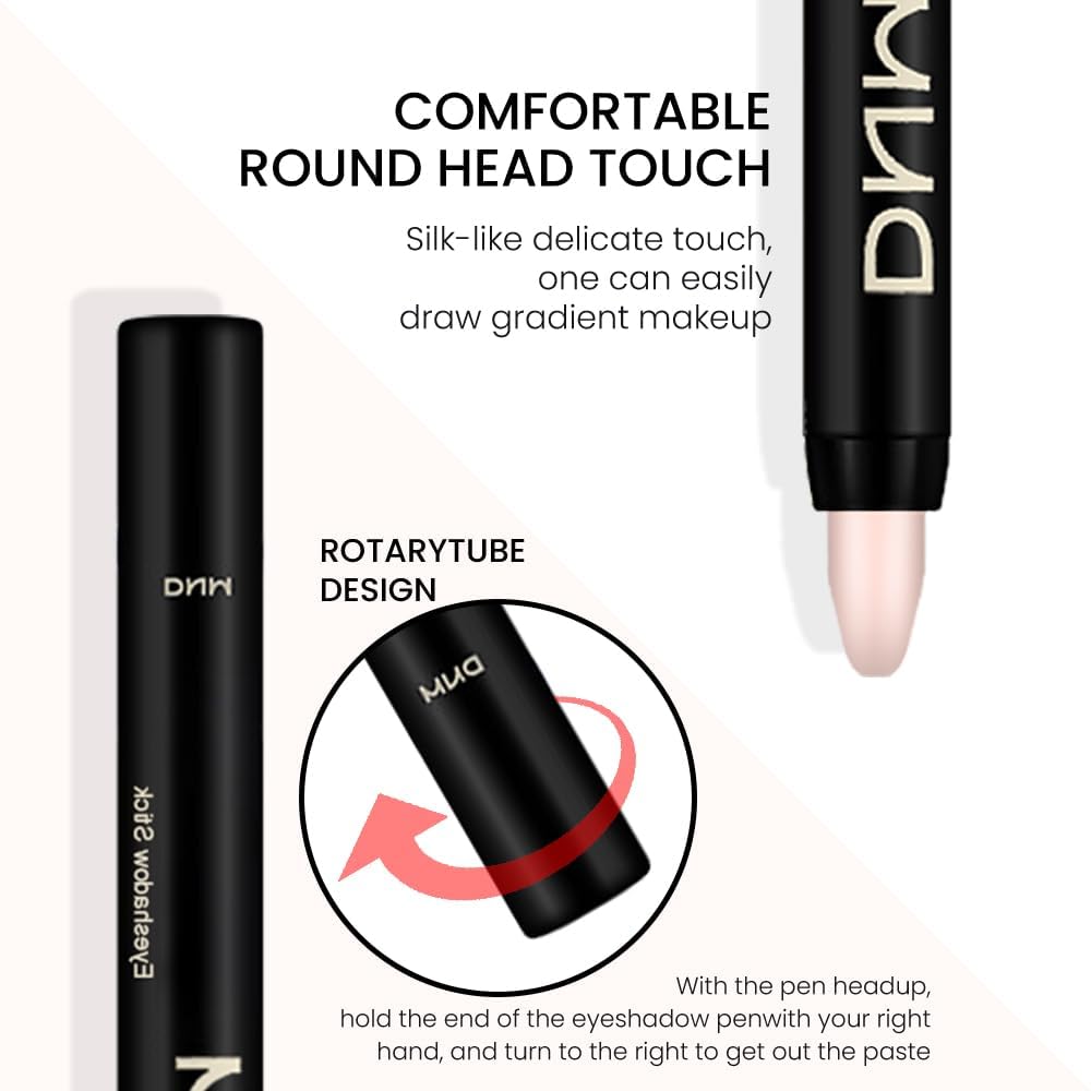 evpct 2Pcs Cream Eyeshadow Sticks Set for Eyes Waterproof, Sand Rose Shimmer Desert Matte Eye shadow Stick Pencil Pen Bulk sombras en crema para ojos 27+28