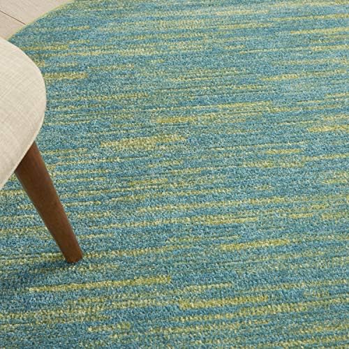 Nourison Home Nourison Essentials Blue Green 4' x Round Area Rug - Image 3