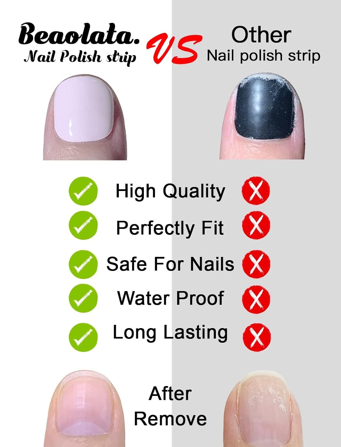 Nail Polish Strips, 32PCS Salon Quality Wraps, Long Lasting Gel Nail Stickers for Women Easy Apply& Remove (Nude Light Beige)