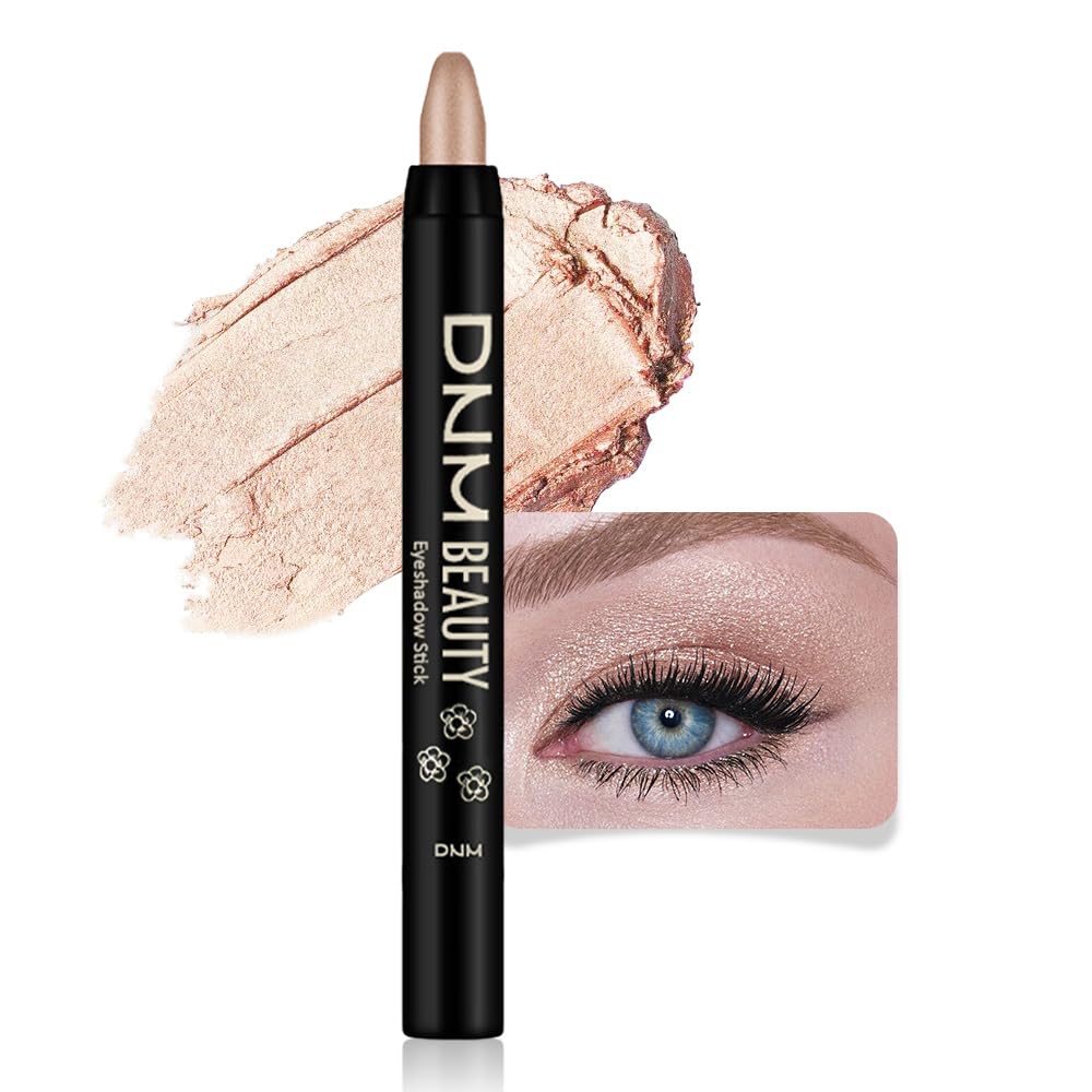evpct Mocha Beige Shimmer Cream Eye Shadow Brightener Sticks Set for Eyes, Mocha Beige Shimmery Matte Pencil Eye shadow Applicator Stick Pen Palette Makeup Waterproof sombras en crema para ojos 14#