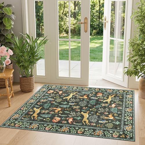 DUKINO 3x4 Rug, Washable Animal Area Rug by DUKINO