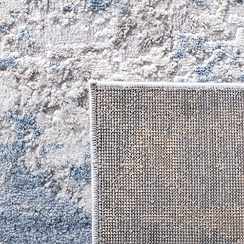 SAFAVIEH Amelia Square Rug 8', Modern Grey & Blue ALA705F - Image 3