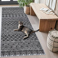 3x6 Moroccan Runner Rug Washable: Non Slip Pets Friendly Runners Black by BYYVOORugsforYourHome