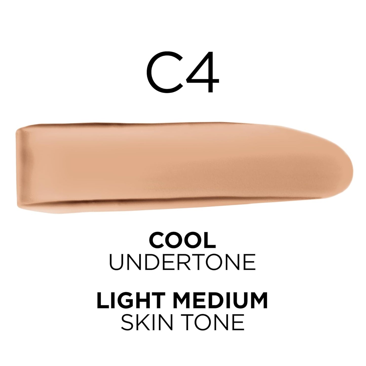 L'Oreal Paris True Match Super-Blendable Foundation, Medium Coverage Liquid Foundation Makeup, C4, Light Medium, 1 Fl Oz