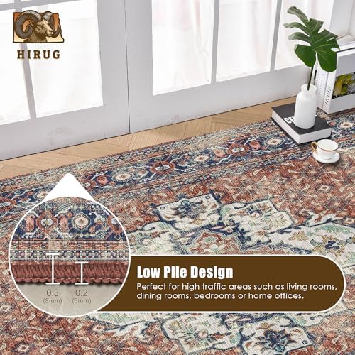 Washable Area Rug 4' x 6' Vintage Traditional Persian Mat - Image 5