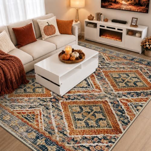 BESTSWEETIE Area Rug 5x7 Machine Washable Non-Slip Low Pile Print Pattern by BESTSWEETIE