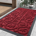 Smiry Front Door Mat Outside Entrance, Low Profile Rubber Doormat by Smiry
