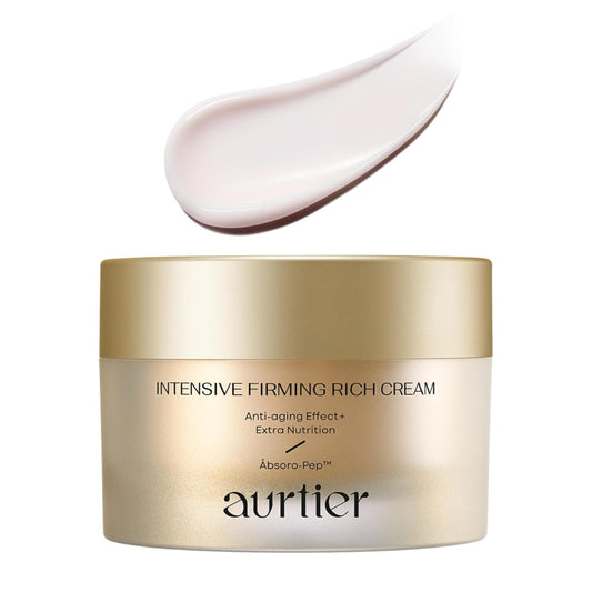 Intensive Firming Rich Cream, Anti-Aging Moisturizer with Collagen Peptides EGF Hyaluronic Acid for Wrinkle Smooths, Firming, Lifting & Deep Hydration 1.69 Oz