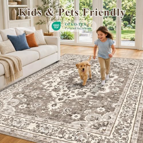 TOPRUUG Washable Oriental Area Rug: 5x7 Rugs - Image 4