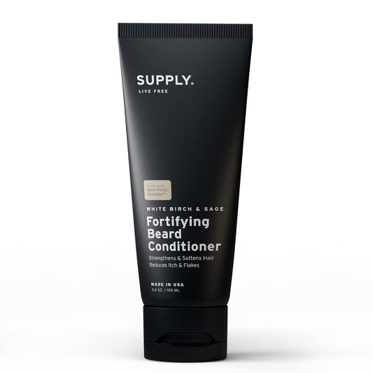 Supply Fortifying Beard Conditioner – Fast-Absorbing, Plant-Based Formula to Soften, Strengthen & Nourish Beard and Skin – Supports a Healthier, Softer Beard – 3.4oz