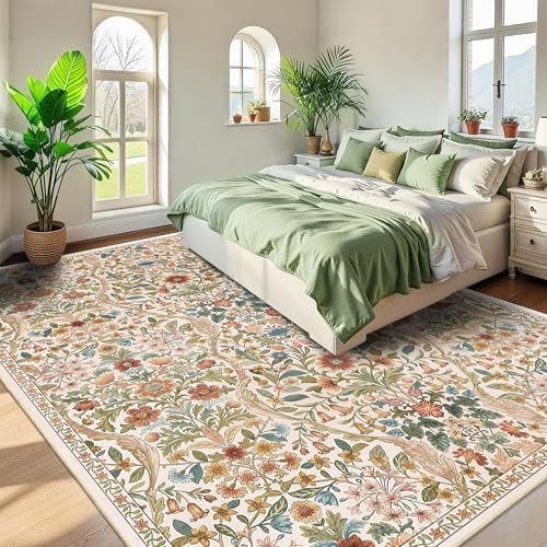 8x10 Large Area Rug Floral Botanical Boho Carpet - Image 3