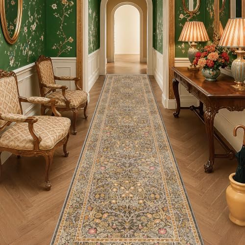 Brown Washable 3x16 Extra Long Runner Rug - Image 3