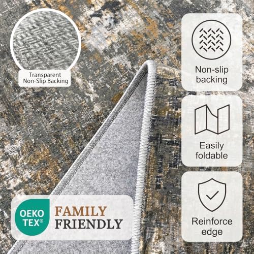Hallway Washable Runner Rug 2x6 Soft Non Slip Carpet Runner - Image 4