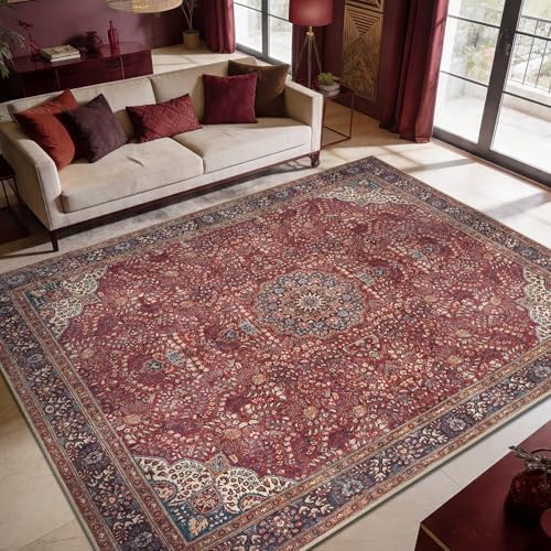 Keen Home Design Vintage Washable Area Rug, Non-Slip Low Pile by KeenHomeDesign