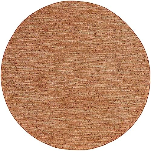 Nourison Home Nourison Essentials Rust 4' x Round Area Rug - Image 5