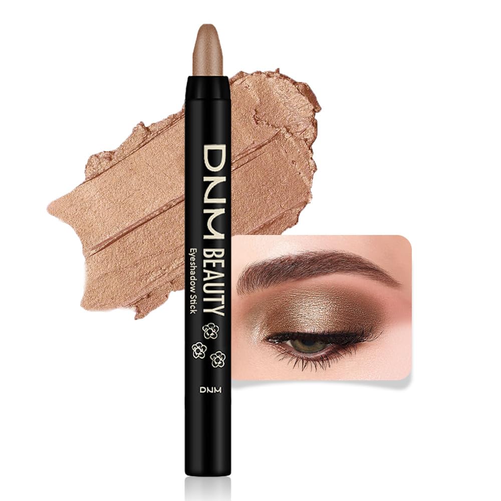 evpct Bronze Shimmer Cream Eye Shadow Brightener Sticks Set for Eyes, Bronze Shimmery Matte Pencil Eye shadow Applicator Stick Pen Palette Makeup Waterproof sombras en crema para ojos 20#