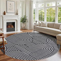 ROYHOME Modern 6ft Round Washable Rug by ROYHOME