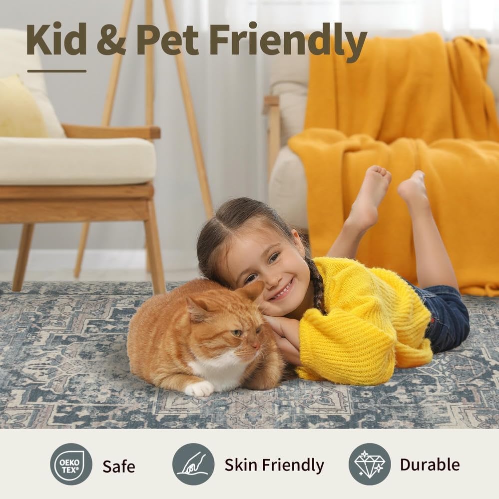 Rugxara 2x3 Entryway Rug Door Mat, Washable Samll Rug, Non Slip - Image 7