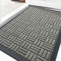 OLANLY Front Door Mat Outside Entrance 33x21, Heavy-Duty Rubber Doormat by OLANLY