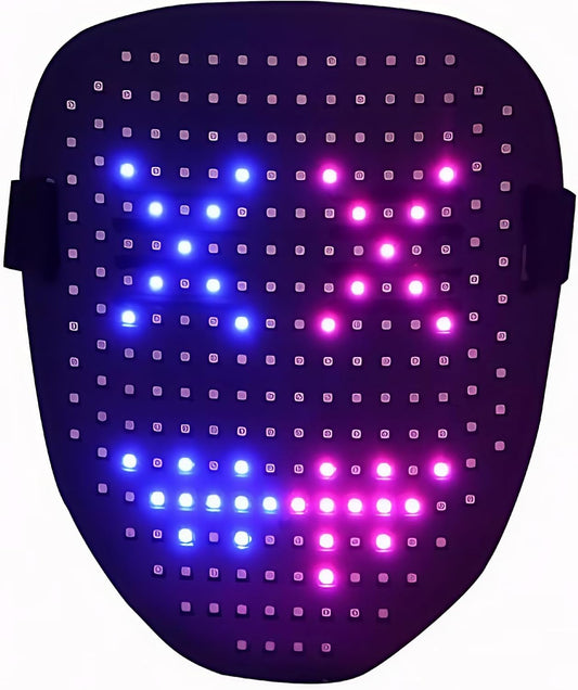 Led Mask with Gesture Sensing, Light Up Face Mask, Led Halloween Mask,Digital Mask for Costume Cosplay Party Masquerade