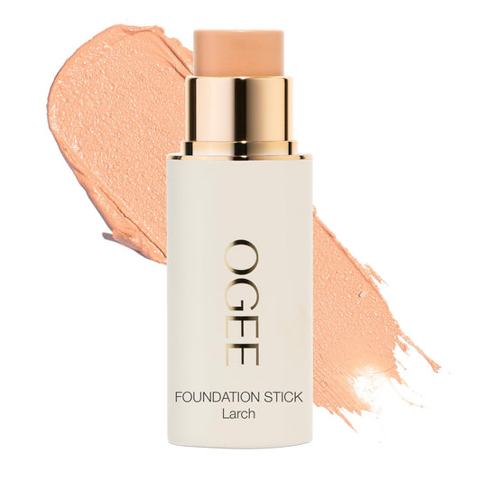 Ogee Sculpted Complexion Foundation Stick (Larch 2.25C - Light Medium, Beige Undertones) Full Coverage Foundation Makeup - Instantly Balance & Even Complexion - 70% Organic Ingredients